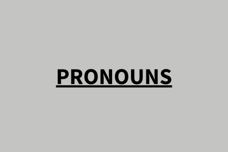 Pronouns
